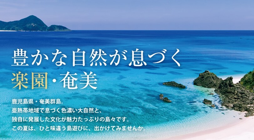 豊かな自然が息づく楽園・奄美 豊かな自然が息づく楽園・奄美