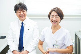 向井 一光 先生(左)後藤奈緒子 さん(右) 向井 一光 先生(左)後藤奈緒子 さん(右)